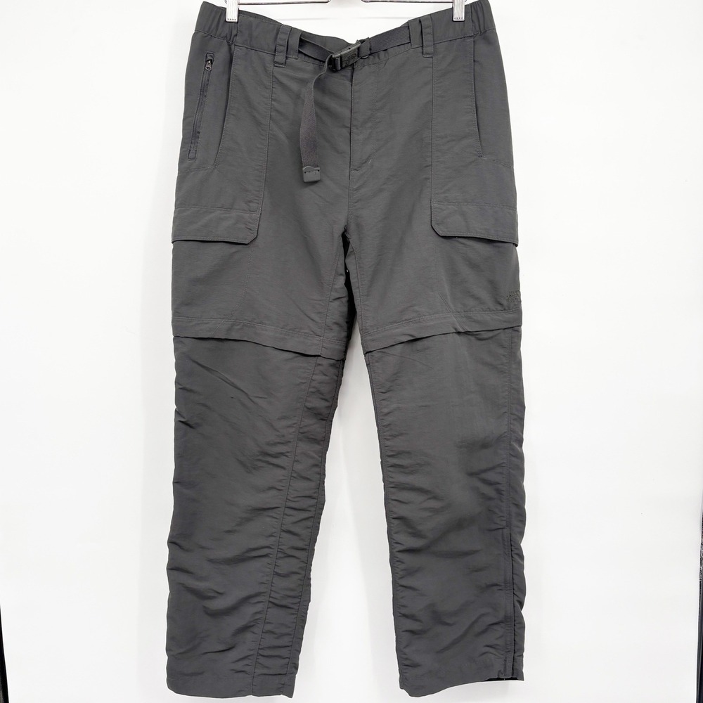 The North Face Mens Gray Convertible Gorpcore Outdoor Hiking Cargo Pants Size L